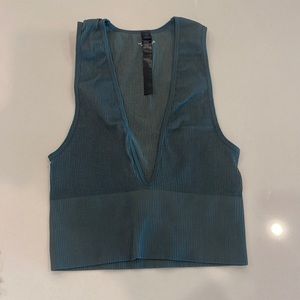 URBAN OUTFITTERS, Out From Under Ribbed Plunge Tank Top, Small